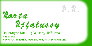 marta ujfalussy business card